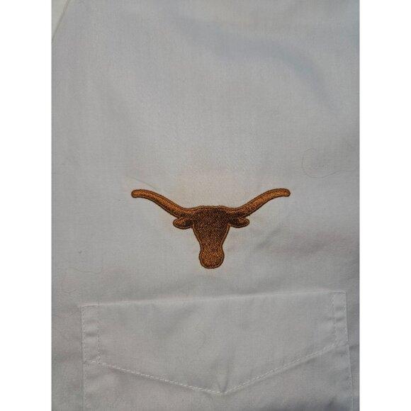 Texas Longhorn Antigua White Dress Shirt Large - Picture 8 of 9
